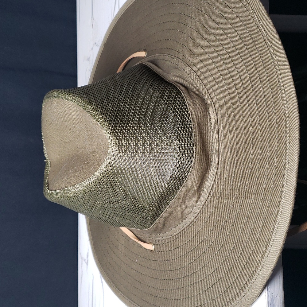 Goldcoast Sunwear 'Stream' Pike Crown Mesh Safari Hat in OD Green - One Size - Picture 15 of 16